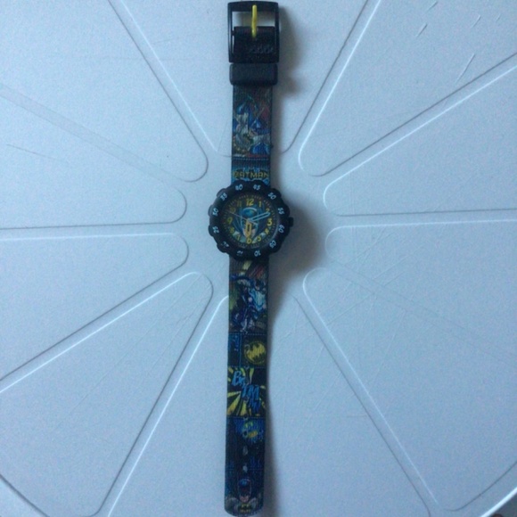 Rare DC Comics Batman Watch by Swatch Flik Flak - Picture 7 of 8